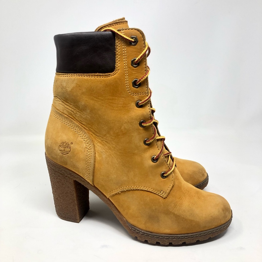 Timberland Women’s Earth Keepers Glancy Boots Wheat Leather Size 8